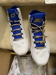 Under Armour Ua Curry 2 Rings Men Sz 15 White/metallic Gold/royal Gsw New. Fixed Price $245.99.