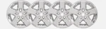 Fits 2007-2018 Jeep Wrangler # 7907P-C 17" 5 Spoke Chrome Wheel Skins New SET/4. Fixed Price $71.99.