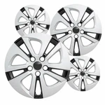 Set Of 4 Hubcaps 15" Silver & Black Abs Wheel Covers For 16 - 18 Toyota Prius. Fixed Price $73.95.