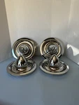 (4) Bullet Steel Center Caps For The American Racing Smoothie Wheels 7.5"OD. Fixed Price $125.00.
