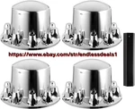 Vevor Rear Axle Wheel Covers Dome For Semi Truck Abs Electroplate Rus. Fixed Price $102.00.