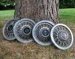 4CT 83-88 Ford T-bird Wire Wheel Spoke Hubcaps & Locking Brackets E3SC1130AA Oem. Fixed Price $199.00.