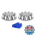 Hqalty 2 Front Axle Cover Abs Chrome Flat Top Kit With 33MM Thread-on Lug Nut. Fixed Price $98.58.