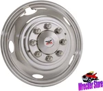 Single Front Stainless Cover, 03'- '18 Dodge Ram 3500, 17" Lug Hh Dual Wheel. Fixed Price $163.99.