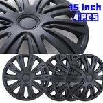 15" Set Of 4 Black Matte Wheel Covers Snap On Hub Caps Fit R15 Tire+steel Rim. Fixed Price $41.99.