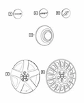 Genuine Mopar 2017-2025 Dodge Durango Wheel Center Cap 6CZ27SZ7AA. Fixed Price $27.53.