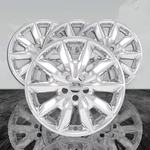 Piece Chrome 18" 10 Spoke Wheel Skins For 2014-2018 Jeep Cherokee Limited. Fixed Price $107.95.