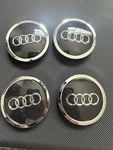 Audi Black Gloss 69 Mm 2.72IN Wheel Center Hub Cap 4 Pieces Aftermarket. Fixed Price $15.00.