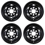 New 17" Black Covers Wheelskins Set For Dodge Ram 2500 8-LUG 6-HOLE Steel. Fixed Price $129.00.