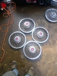 Oldsmobile Cutlass Ciera 14" Wire Spoke Hubcap 1982-86 Nice Oem (set 3). Fixed Price $150.00.