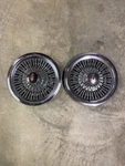 Oem Factory 1973 Oldsmobile 14" Inch Wire Spoke Hubcaps Wheel Covers. Fixed Price $50.00.