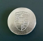 Porsche 356 60-65 & 911 912 65-73 Wheel Center Cap Emblem Crest Satin Silver. Fixed Price $58.50.