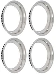 15" Wheel Trim Ring; Stainless Steel; Round Edge Smooth Lip; 3" Deep; Set Of 4. Fixed Price $119.99.
