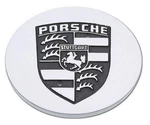 Genuine Porsche Hub Cap Silver Metallic Crest Black PCG36103202. Fixed Price $100.64.