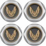 Oer Chrome Wheel Center Cap Set W/ Late Gold Logo For 1982-1992 Firebird. Fixed Price $162.99.