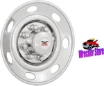 One - 16", 8 Lug, Trailer, Single Wheel Stainless Cover Hub Cap Simulator. Fixed Price $206.58.