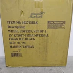 Box Of 4-CCI Universal Wheel Cover 15",10 Spoke Gloss Ice Black 103715BLK. Fixed Price $37.25.