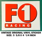 F1 Racing - Formula One Vintage Original Vinyl Decal Sticker. Fixed Price $7.23.