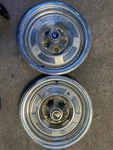 Original 1965 1966 Plymouth Barracuda Valliant 13" 2X Hubcaps. Fixed Price $75.00.