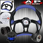 Pvc Leather Battle Style Steering Wheel + Quick Release Extender 89-05 Eclipse. Fixed Price $87.99.