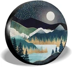 Abstract Mountains Deer Lake Landscape Spare Tire 17 Fit 80.1-83CM, Black. Fixed Price $21.46.