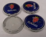 Saab 93 9-3 9-5 9-7X Center Wheel Cap Emblem 12775052 New Set Of 4. Fixed Price $24.99.