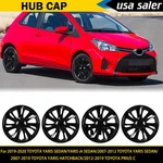 4PCS Set For 2007-2020 Toyota Yaris 15" Black Hub Caps Wheel Rim Covers Snap On. Fixed Price $55.99.