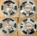 Set Gmc Pickup Truck Wheel Dog Dish Hub Cap 3/4 Ton 1977-1987 PARTS#362014. Fixed Price $250.00.