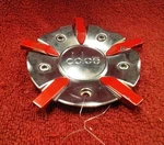 Dolce Custom Wheels : 1/16" Inch, Chrome, W/red Tips, Center Cap. Fixed Price $80.00.