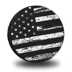 15" Spare Covers For Tire,usa Flag 29.92*29.92*0.27 Inch, Black&white. Fixed Price $21.99.