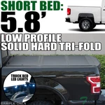 Topline For 2014-2018 Silverado/sierra 5.8 Lopro Hard Tri Fold Tonneau Cover+led. Fixed Price $549.00.