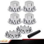 Fit For Semi Truck Silver Wheel Hub Cover Kit Front & Rear Axle 33MM Lug. Fixed Price $193.09.