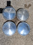 (4) 1992 - 2010 Ford Econoline Van E250 E350 Dog Dish Wheel Center Caps Chrome. Fixed Price $88.00.