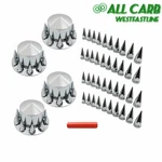 High Quality Rear Axle Wheel Cover 33MM Spike Screw-on Lug Nut Semi Truck Chrome. Fixed Price $88.53.