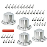 Chrome Rear Axle Wheel Cover Spike 33MM Abs Plastic Screw-on Lug Nut. Fixed Price $84.09.