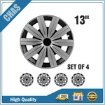 13" Set Of 4 Black&silver Wheel Covers Snap On Full Hub Caps For R13 Tire Rim. Fixed Price $28.99.