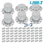 Lablt Chrome Hub Kit 33MM Lug Nug Semi Truck Wheel Axle Covers 6PCS. Fixed Price $123.39.