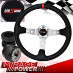 Extender + Deep Dish Black Steering Wheel Red Stitching Hub For 00-06 S2000. Fixed Price $61.99.
