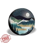 Cozipink Deer Lake Landscape Spare Tire Cover Universal Rv Suv Truck 14-17". Fixed Price $27.99.