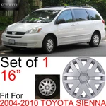 16" 1PC Snap On Silver Hubcap For 2004-2010 Toyota Sienna Wheelcover Replacement. Fixed Price $32.99.