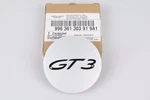 Genuine Porsche 997 Silver GT3 Black Script Center Cap 996361303919A1. Fixed Price $64.95.