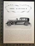 1932 Lincoln 4-DOOR V-12 Brunn Brougham Ford Motor Detroit Auto Car Ad FC5675. Fixed Price $21.95.