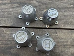 Vintage Metal Keystone 5 Ear Center Caps Used Rare Set Of 4. Fixed Price $168.00.