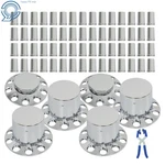 33MM Chrome Flat Top Hub Kit Semi Truck Lug Nut Wheel Axle Covers Complete. Fixed Price $119.07.