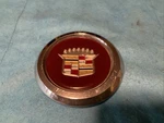 (1) Cadillac Red Emblem Center Cap, 1628630. Fixed Price $35.00.