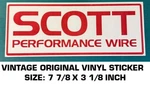 Scott Performance Wire Vintage Original Vinyl Decal Sticker - Racing Engine. Fixed Price $7.27.