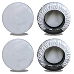 Kayme Rv Tire Covers Set T3-L-27-29 Inch Diameters, Four-aluminum-silve. Fixed Price $47.83.