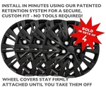 Cci Wheel Cover Inch Spoke Gloss Black Set Of 4 IWC103716BLK - New Box. Fixed Price $39.99.