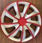 15 Inch Wheel Covers Hubcaps Universal Rim 4 Pieces Set Silver Red. Fixed Price $32.99.
