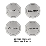 Genuine Porsche "turbo" Center Cap Set Silver 9933613030261M. Fixed Price $259.00.